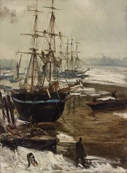 Die Themse im Eis, 1860