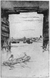 Unter der alten Battersea-Brücke, 1879 1904