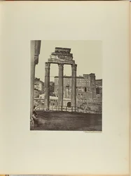 Der Tempel von Castor und Pollux im Forum Romanum, auch bekannt als der Tempel der Minerva Chalcidica