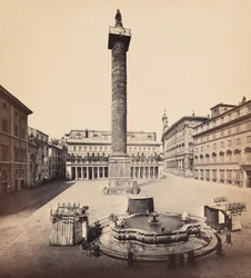 Piazza Colonna, Mark-Aurel-Säule und Palazzo Chigi