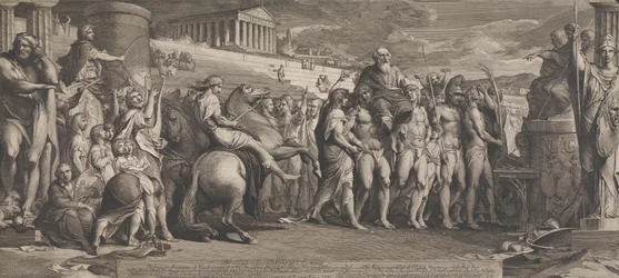 Die Diagoriden-Sieger in Olympia (Entwurf für die Wände des großen Raums der Gesellschaft zur Förderung der Künste)