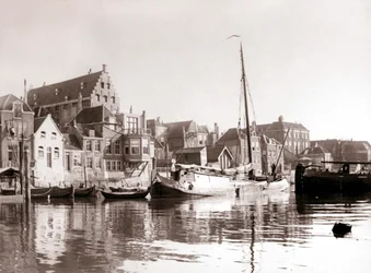 Kanalboote, Dordrecht, Niederlande, 1898