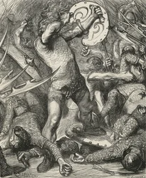 Hereward kämpft sich durch das normannische Heer