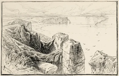 Klippen der Normandie, nahe Etretat