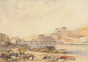 Lyon vom Quai am Rhoneufer