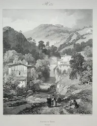 Pittoreske und romantische Reisen im alten Frankreich. Auvergne: Wasserfälle von Thiers