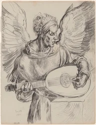 Nach Dürer: Laute spielender Seraph