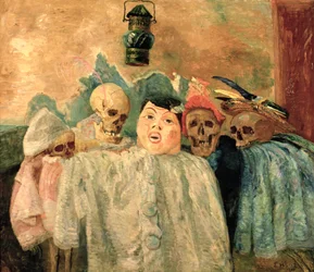 Pierrot und Skelette