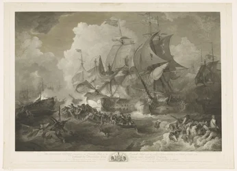 Sieg der englischen Flotte über die französische Flotte, 1794
