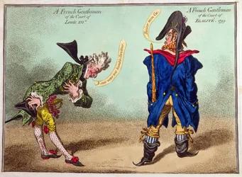 Ein französischer Gentleman am Hof von Ludwig XVI. und ein französischer Gentleman am Hof von Egalite, veröffentlicht 1799