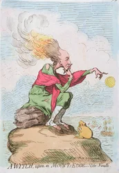 Eine Hexe auf einem Bergkamm, oder Fuzelli, veröffentlicht von Hannah Humphrey im Jahr 1791