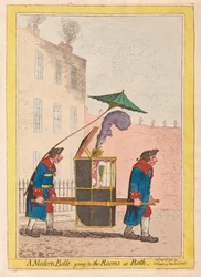 Eine moderne Schönheit auf dem Weg zu den Bädern in Bath