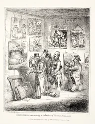 Kenner untersuchen eine Sammlung von George Morland, 1807