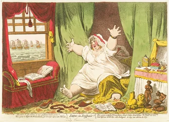 Dido in Verzweiflung, veröffentlicht von Hannah Humphrey, 1801