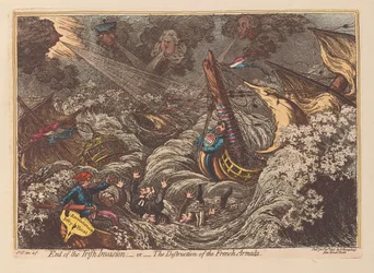 Ende der irischen Invasion oder die Zerstörung der französischen Armada, veröffentlicht 1797