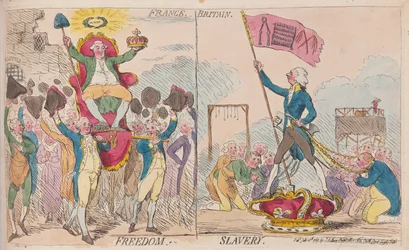 Frankreich Freiheit, Großbritannien Sklaverei, veröffentlicht 1789