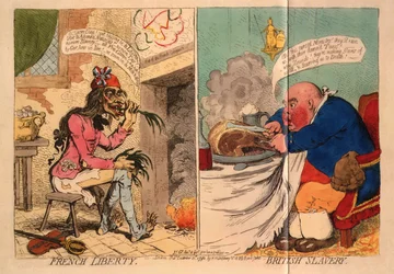Französische Freiheit. Britische Sklaverei