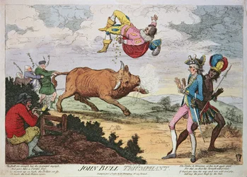 John Bull triumphiert, veröffentlicht von William Humphrey, 4. Januar 1780