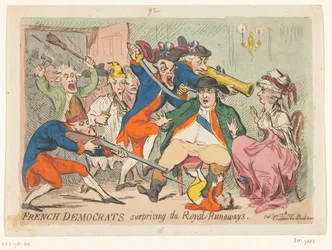 Ludwig XVI. und Marie Antoinette während ihrer Flucht, 1791