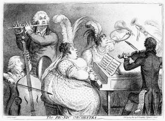 Das Picknick-Orchester, James Gilray, 1802