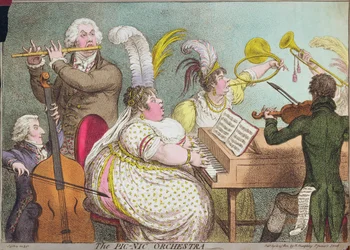 Das Picknick-Orchester, veröffentlicht von Hannah Humphrey, 1802