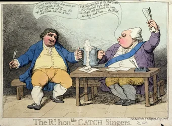 Die ehrenwerten Catch-Sänger, veröffentlicht von William Humphrey im Jahr 1783