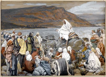 Jesus lehrt das Volk am Meer, Illustration für Das Leben Christi, ca. 1886-96