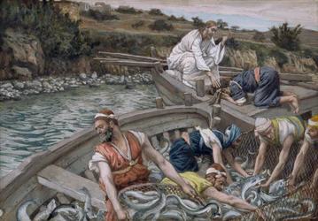 Der erste wunderbare Fischfang, Illustration für Das Leben Christi, ca. 1886-94