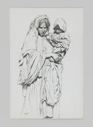 Frau und Kind von Jericho, Illustration aus Das Leben unseres Herrn Jesus Christus