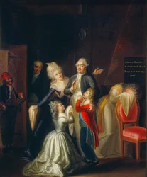 Die letzten Abschiede von Ludwig XVI. an seine Familie von Jean-Jacques Hauer