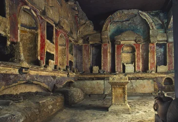 Die antike Nekropole unter dem Petersdom. Petersdom, Vatikanstadt