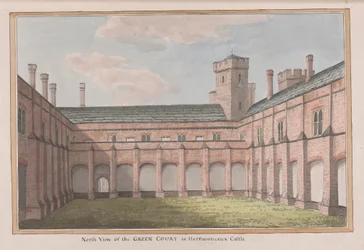 Herstmonceux Castle, East Sussex: Nordansicht des Grünen Hofes