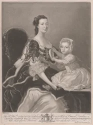 Die ehrenwerte Catherine Compton, Gräfin von Egmont, mit Master Charles Perceval, ihrem ältesten Sohn