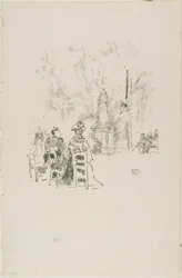 Gespräch unter der Statue, Jardin du Luxembourg