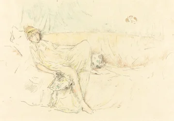 Gekleidete Figur, liegend