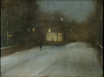 Grau und Gold - Schnee in Chelsea