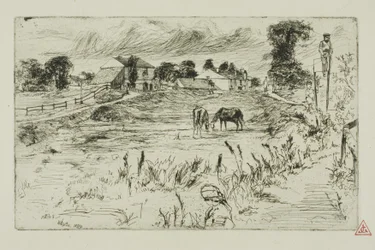 Landschaft mit Pferden