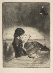 Lesen bei Lampenlicht