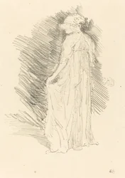 Die drapierte Figur, Rückansicht