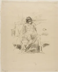Die drapierte Figur, sitzend