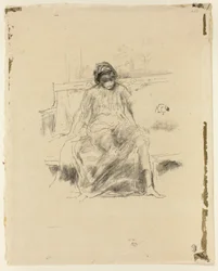 Die drapierte Figur, sitzend