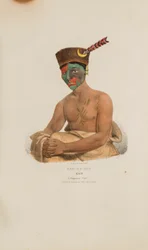 KEE-ME-ONE oder Regen; Ein Chippeway-Häuptling, aus Das Aboriginal Portfolio