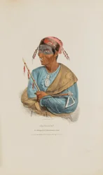 ME-NO-QUET; Ein angesehener Pottowattomie-Häuptling, aus The Aboriginal Portfolio