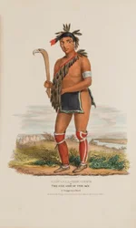 NABU-NAA-KEE-SHICK oder Die eine Seite des Himmels, Ein Chippewa-Häuptling, aus The Aboriginal Portfolio