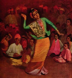 Ein burmesisches Tanzmädchen, 1913