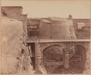 Brücke am Porta Reale, Malta, circa 1856