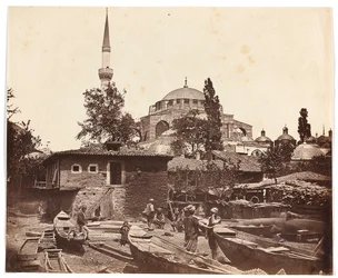„Tophanna-Treppe“ [Istanbul. Moschee mit einem Minarett]