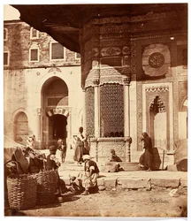 „Kaiserliches Tor des Serails“ [Istanbul. Brunnen Ahmeds III. am Tor des Topkapı-Palasts]