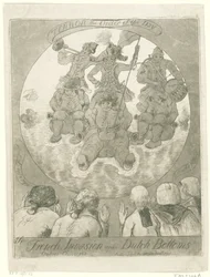 Karikatur der französischen Invasion, 1795