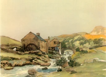 Wassermühle, frühes-mittleres 19. Jahrhundert, 1947